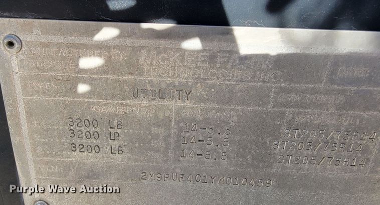 image for item JE9235 2000 Mckee  portable toilet trailer