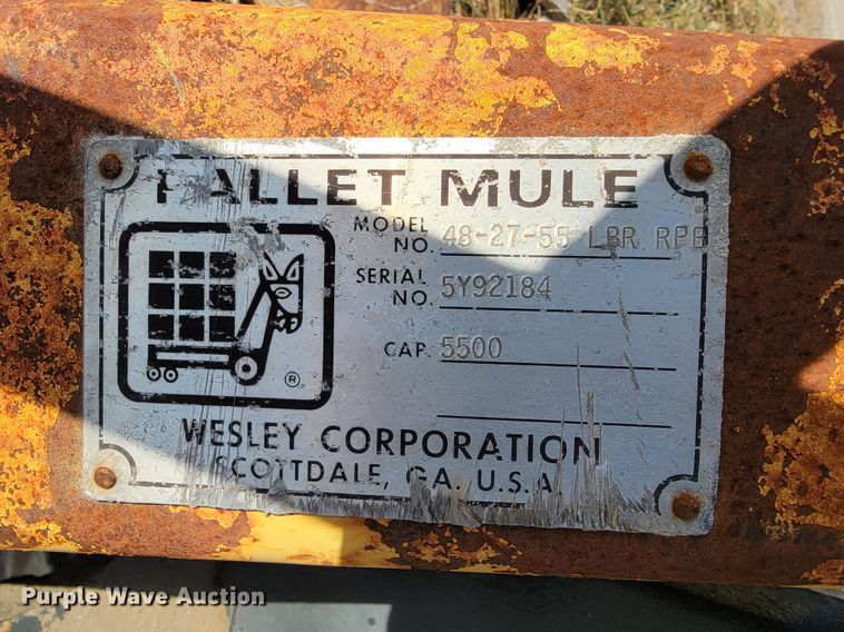 image for item JE9253 Pallet Mule 48-27-55LBR-RPB  pallet jack