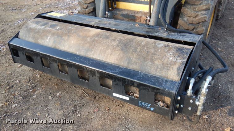 image for item KK9778 Wolverine  73"W skid steer smooth drum vibratory roller