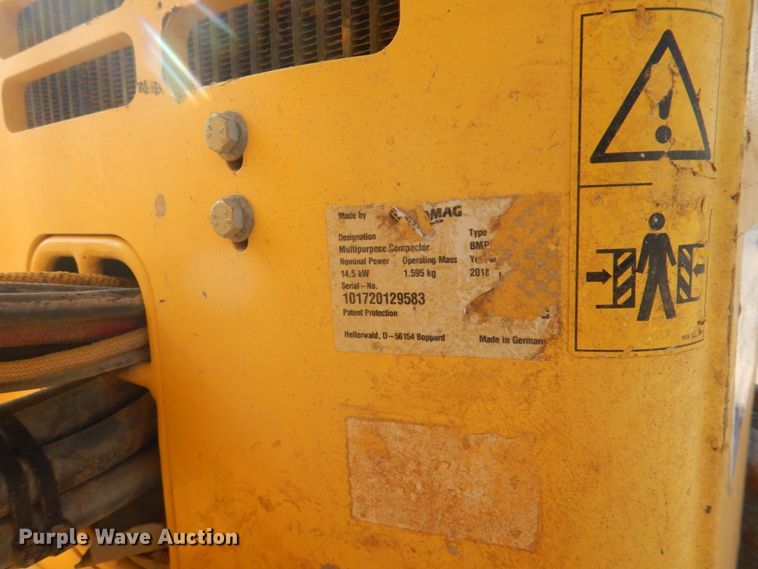 image for item DH7326 2018 Bomag BMP8500  trench compactor