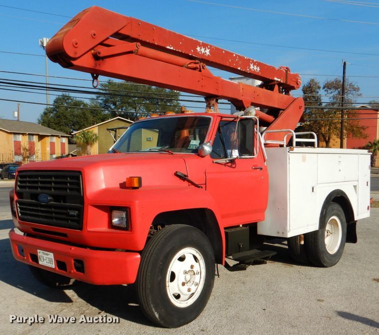 image for item DJ0802 1991 Ford F600  bucket truck