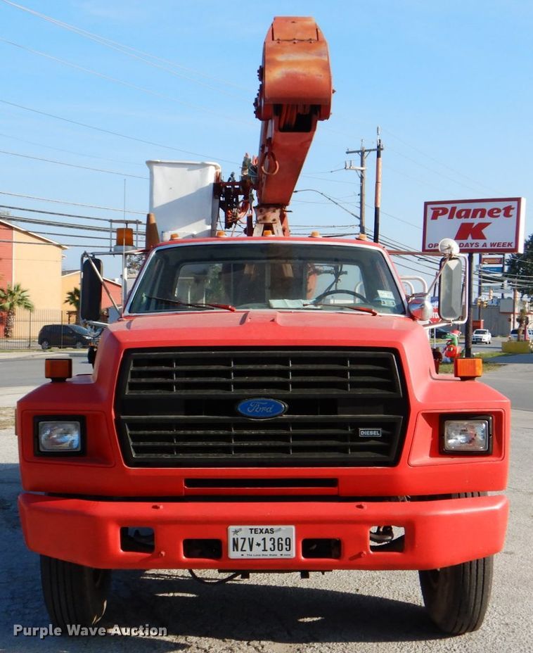 image for item DJ0802 1991 Ford F600  bucket truck