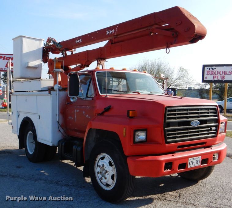 image for item DJ0802 1991 Ford F600  bucket truck