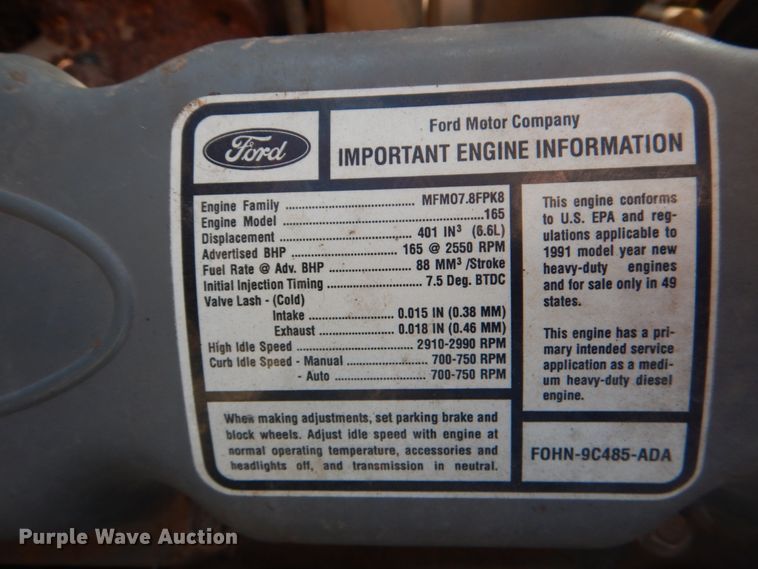 image for item DJ0802 1991 Ford F600  bucket truck