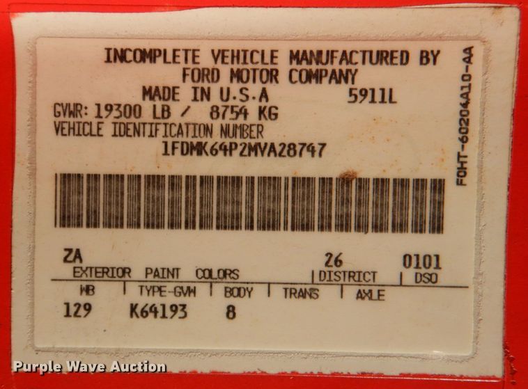 image for item DJ0802 1991 Ford F600  bucket truck