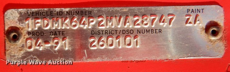 image for item DJ0802 1991 Ford F600  bucket truck