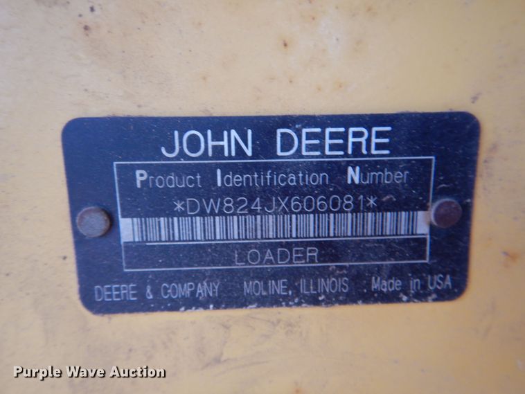 image for item DL0705 2006 John Deere 824J  wheel loader