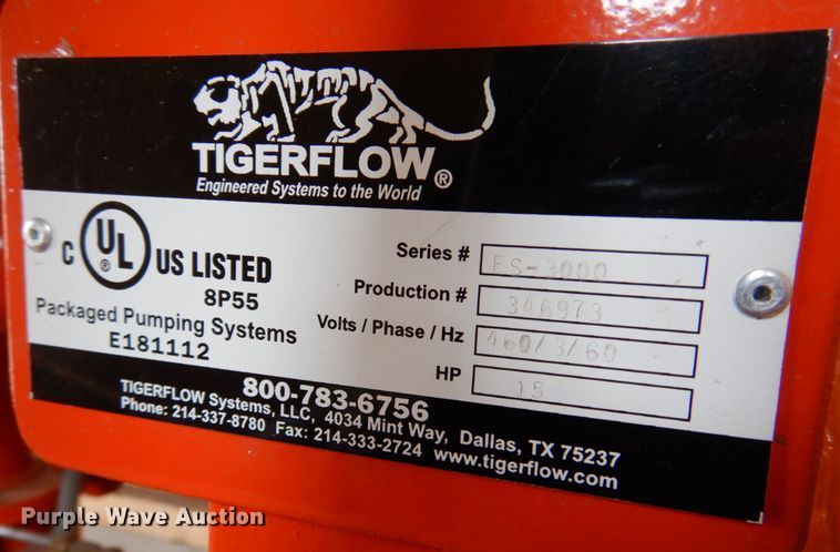 image for item IB9498 Tigerflow ES-3000  Domestic Triplex VFD booster pump