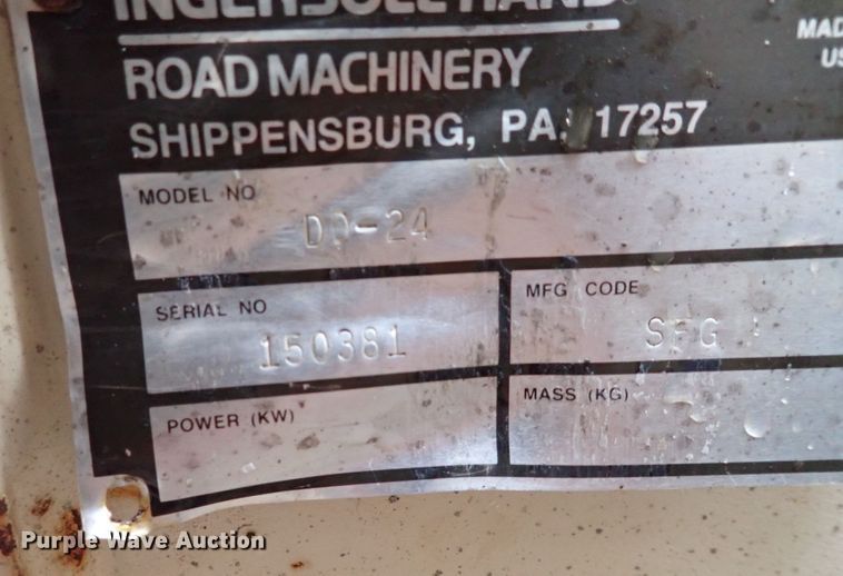 image for item IS9351 1997 Ingersoll Rand DD24  double drum vibratory roller