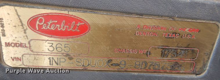 image for item JD9484 2008 Peterbilt 365  dump truck