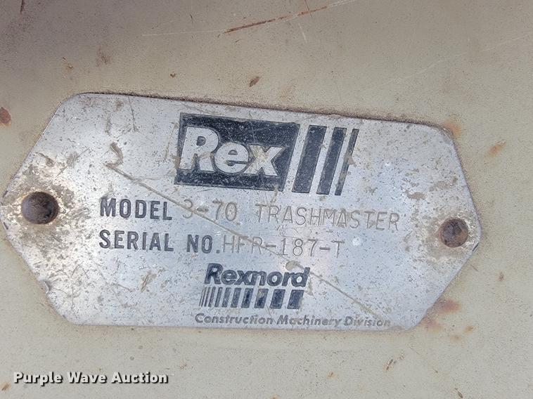 image for item JE9227 Rex 3-70  landfill compactor