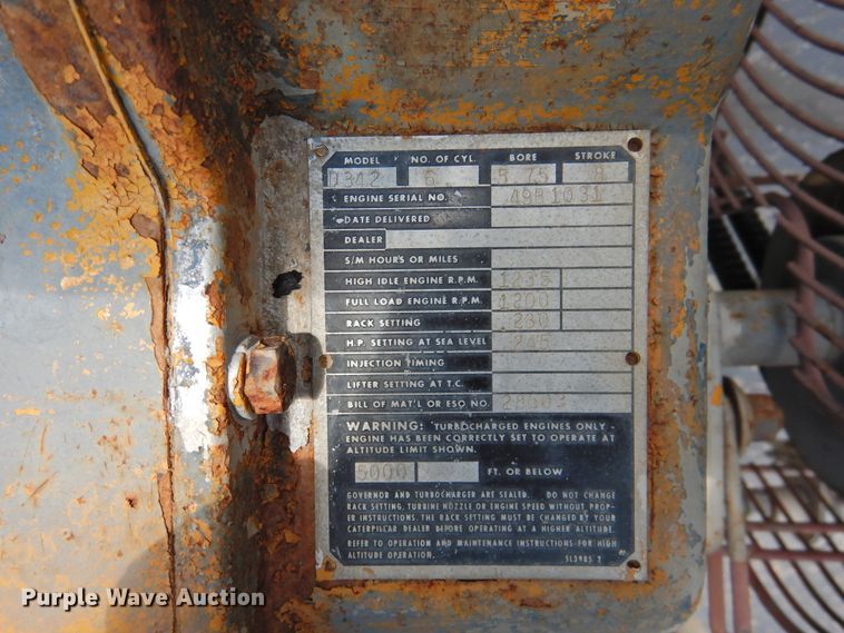 image for item JX9918 Caterpillar D342C  generator