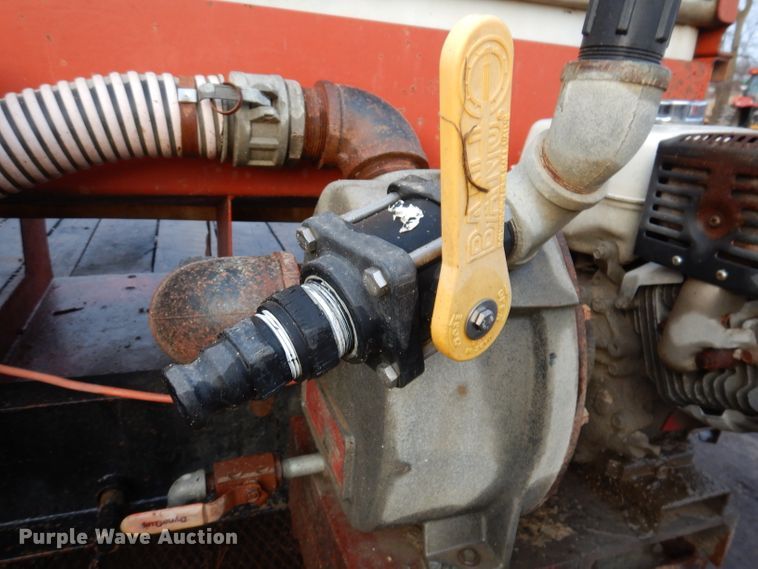 image for item KH9093 1993 Dynaweld  tilt deck equipment trailer with Ditch Witch MM9 mud mixer