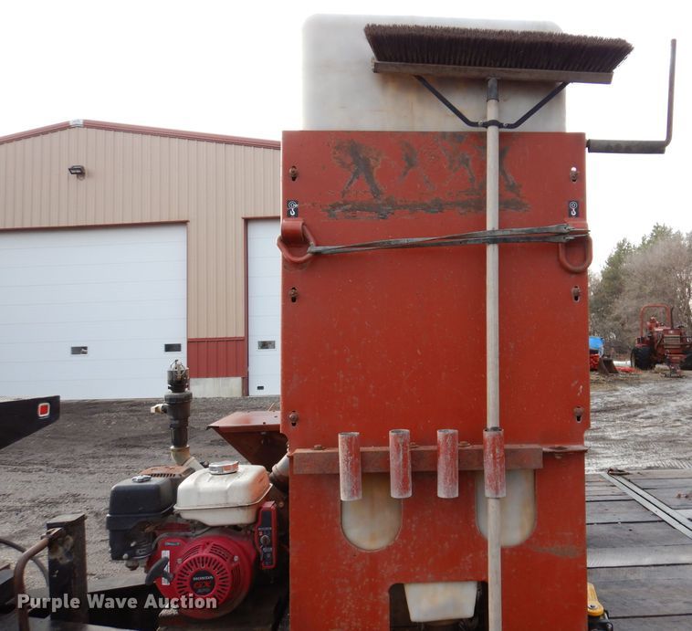 image for item KH9093 1993 Dynaweld  tilt deck equipment trailer with Ditch Witch MM9 mud mixer