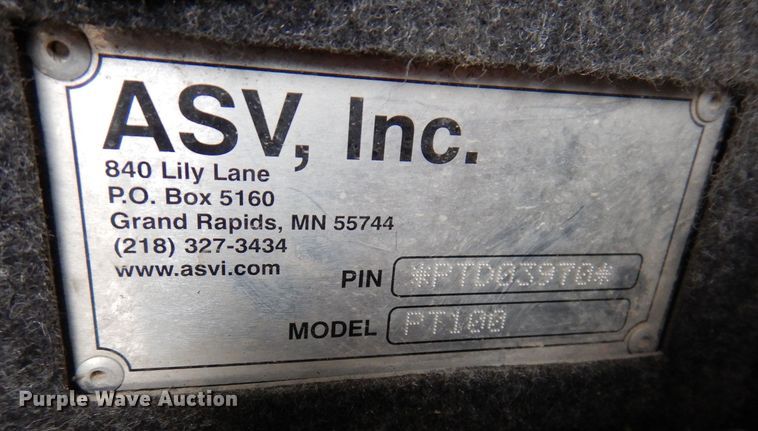 image for item KH9095 2008 ASV PT-100  tracked skid steer loader