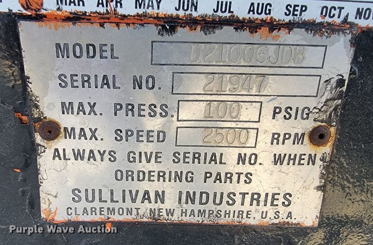 image for item KN9561 Sullivan-palatek D21006JDB  air compressor