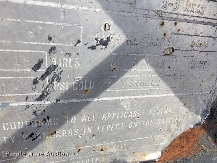 image for item KN9573 1994 Towmaster  tilt deck utility trailer