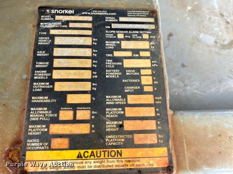 image for item KN9583 Snorkel TL39  boom lift