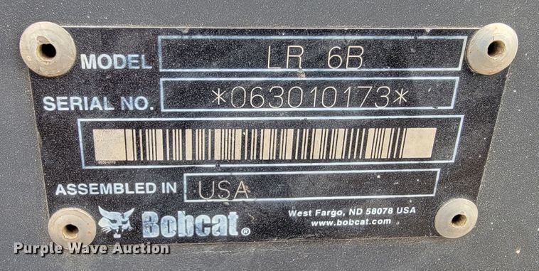 image for item KN9601 Bobcat LR6B 72"W skid steer landscape rake