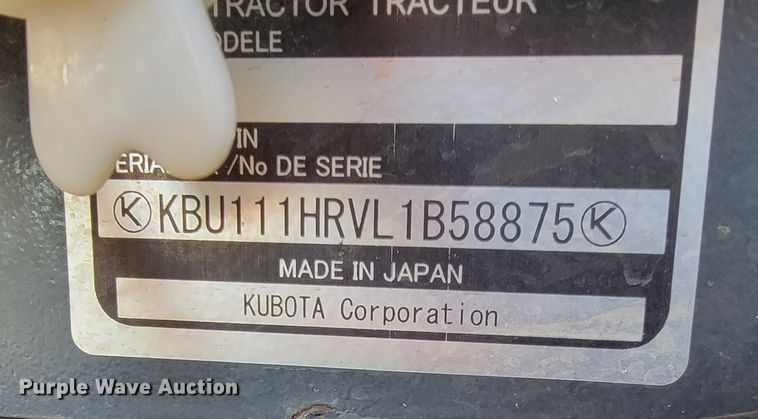 image for item KN9625 2020 Kubota B26  MFWD tractor