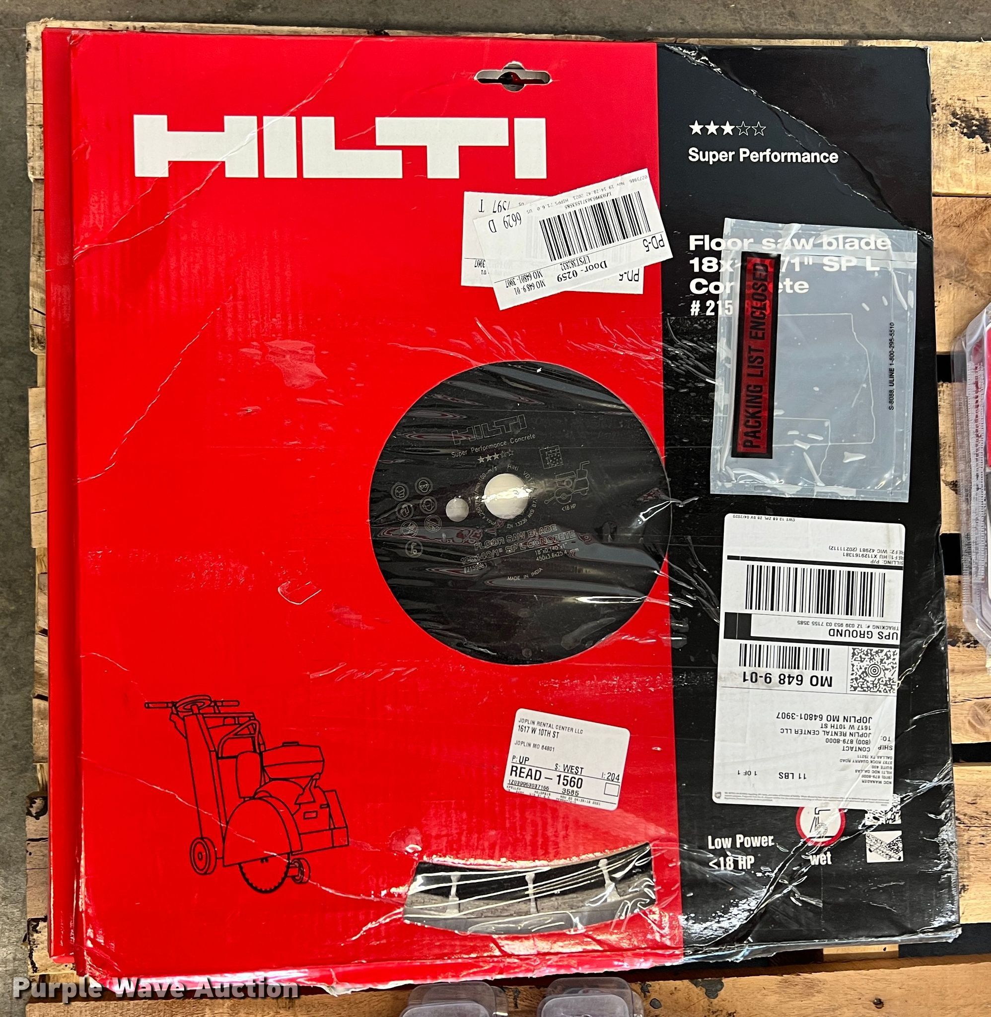 Hilti saw blades in Joplin, MO Item KN9740 sold Purple Wave