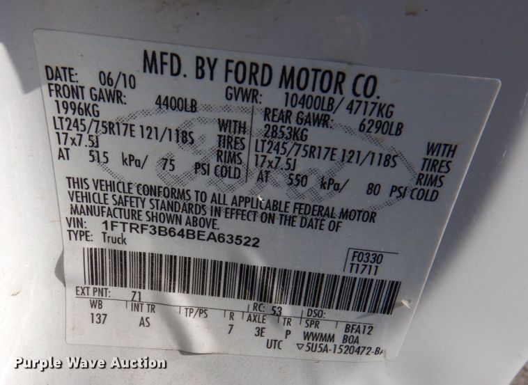 image for item DN2572 2011 Ford F350 Super Duty  pickup truck