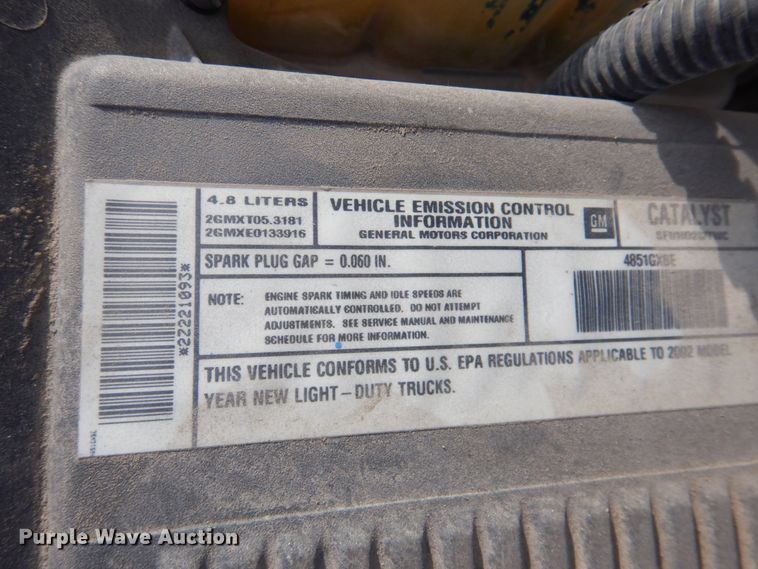 image for item DN2580 2002 Chevrolet Silverado 1500  pickup truck