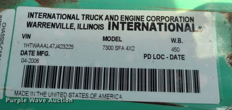 image for item DN2583 2007 International 7300  dump truck