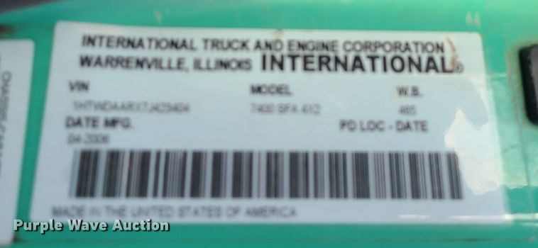 image for item DN2588 2007 International 7400  dump truck