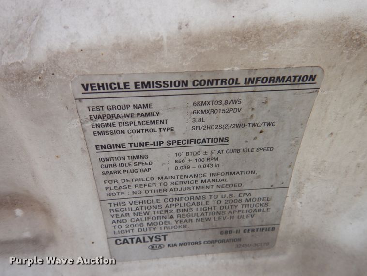 image for item DN2595 2006 Kia Sedona  van