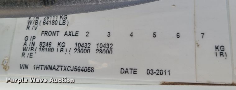 image for item DN2597 2012 International WorkStar 7500  crane truck