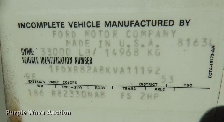 image for item DJ7565 1989 Ford LN8000  water truck