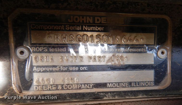 image for item DL1249 1988 John Deere 4650  tractor