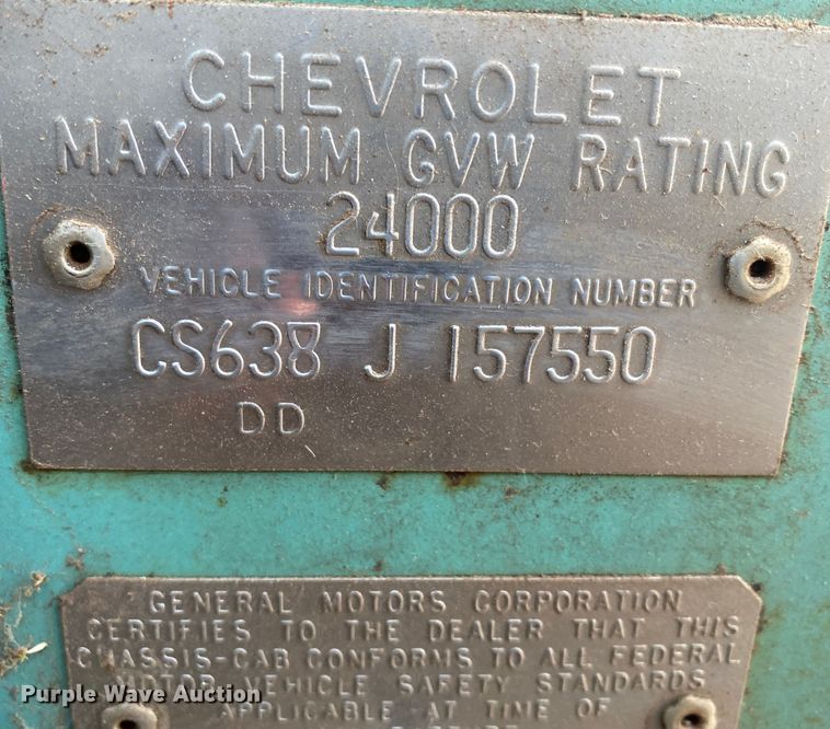 image for item DL1285 1968 Chevrolet 60  grain truck