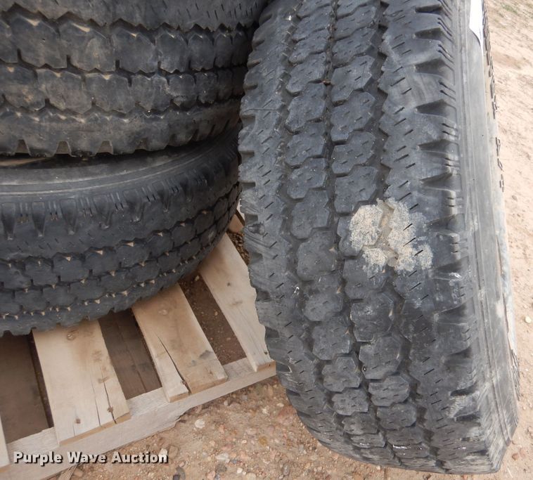 image for item DL1289 (4) Firestone Steeltex A/V LT265/75R16 tires and wheels