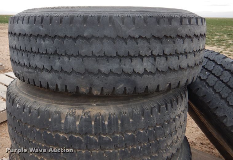 image for item DL1289 (4) Firestone Steeltex A/V LT265/75R16 tires and wheels