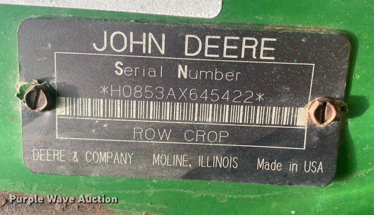 image for item DL1292 John Deere 853A  all-crop head