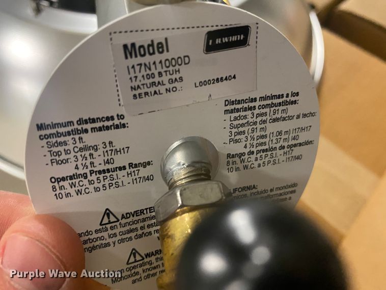 image for item DL1307 (44) L.B White L17N11000D heat lamps