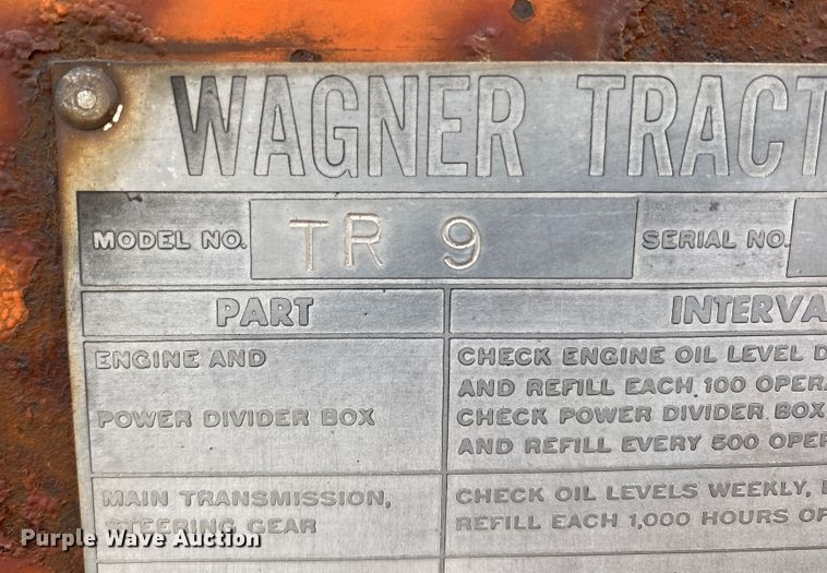 image for item DL1321 Wagner TR9  4WD tractor
