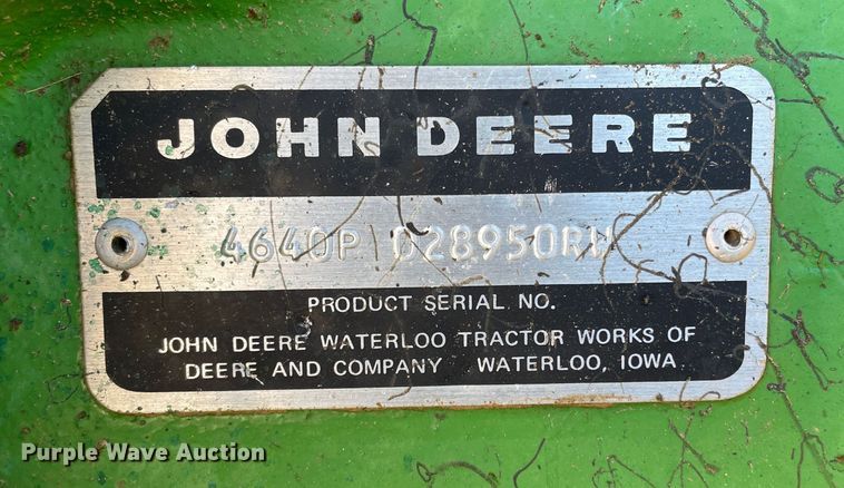 image for item DN0086 1982 John Deere 4640  tractor