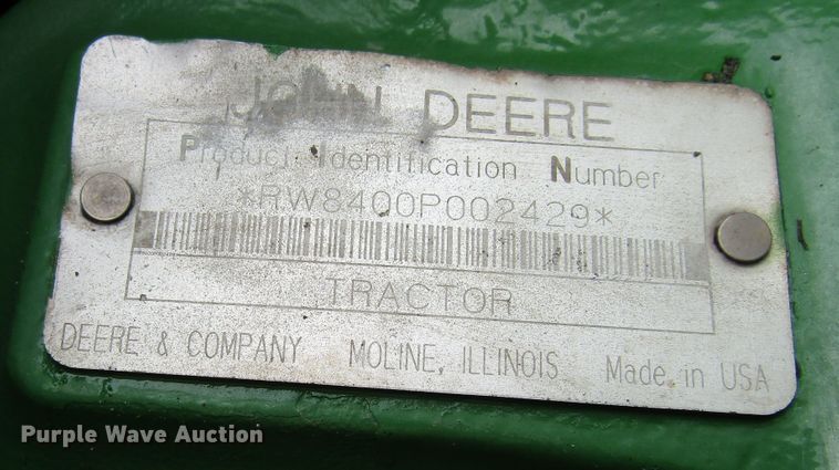image for item EV9377 1995 John Deere 8400  MFWD tractor