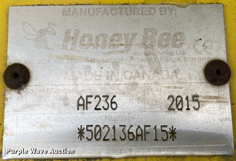 image for item IJ9560 2015 Honey Bee AF235  flex draper head