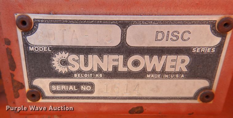 image for item IV9925 Sunflower 80TA-18  double off-set disk