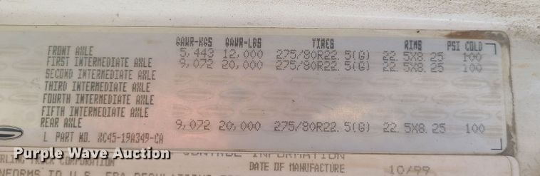 image for item DJ1617 2000 Sterling A-Line  semi truck