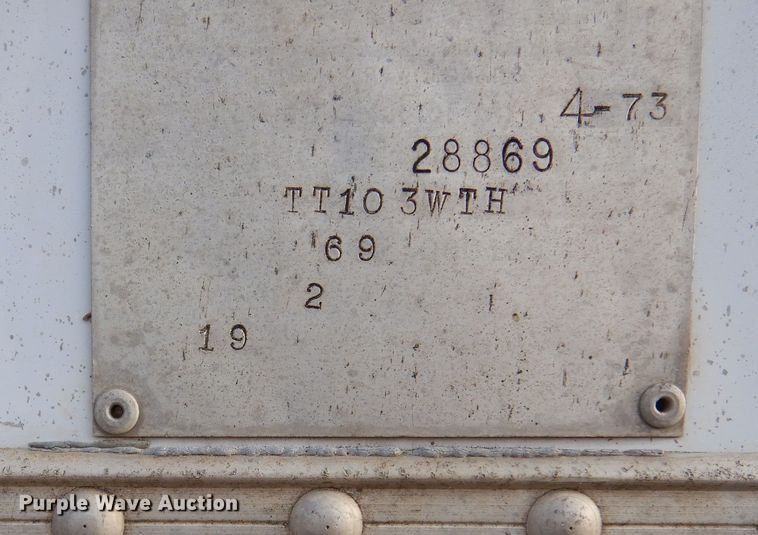 image for item DJ7560 1973 Timpte  grain trailer