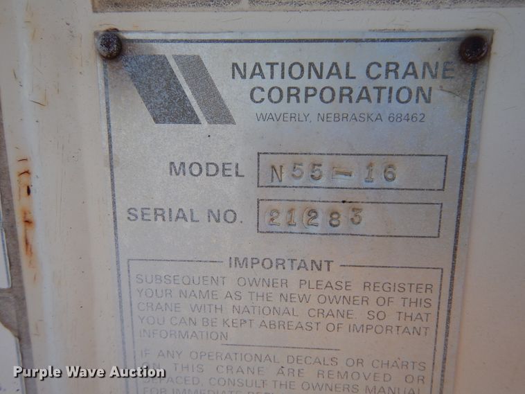 image for item DK7250 1986 International S1900  crane truck