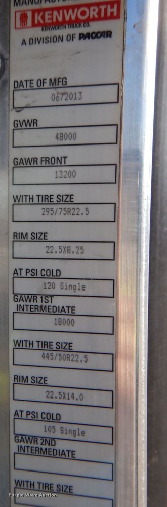 image for item DK8707 2014 Kenworth T660  semi truck