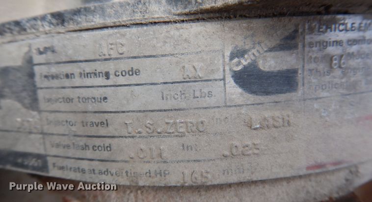 image for item DL5892 1986 Freightliner FLC  crane truck