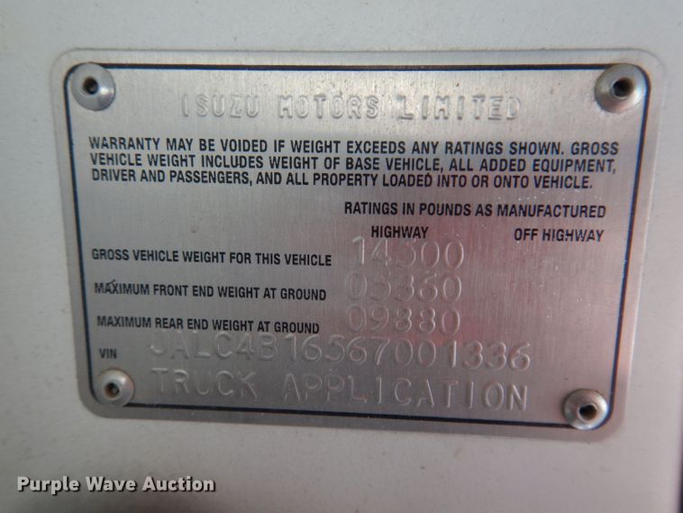 image for item DL5895 2006 Isuzu NPRHD  box truck