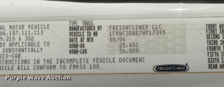 image for item DL6230 2007 Freightliner Business Class M2 106  dump truck